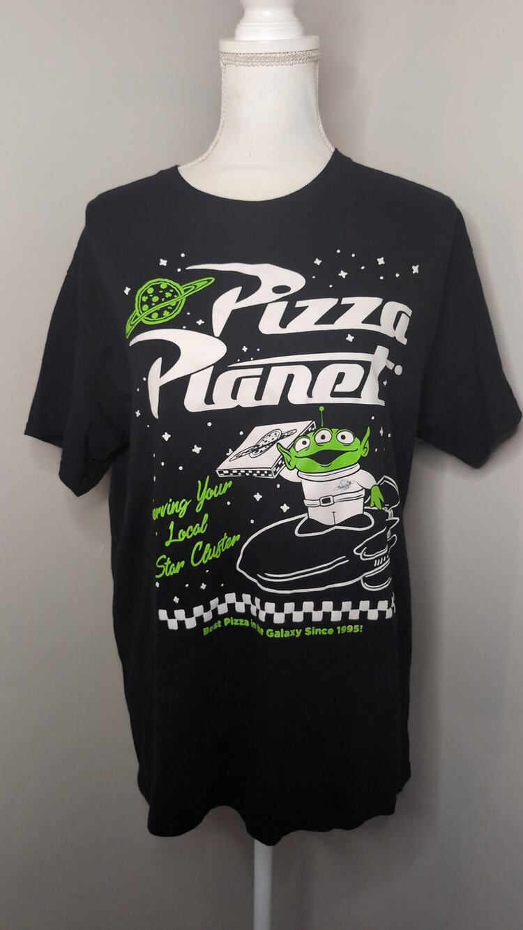 Disney Pixar Toy Story Pizza Planet Alien Graphic Tee M